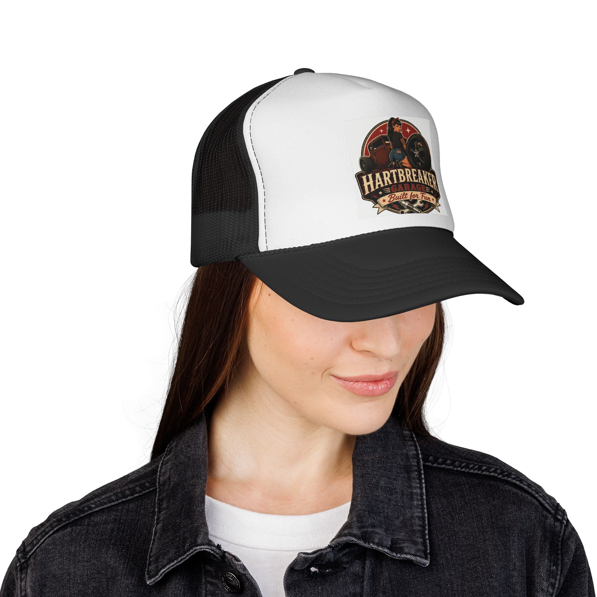Trucker Cap — 'Hartbreaker Built for Fun' Vintage Motorcycle Mesh Hat
