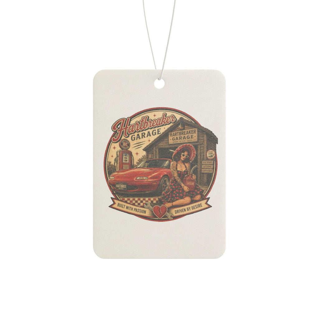 Retro Muscle Car Car Air Freshener | Vintage Garage, Pinup Illustration