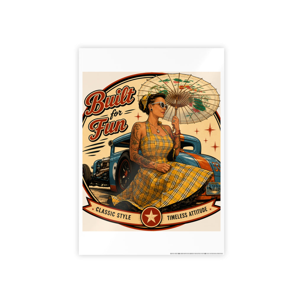 Built for Fun Heartbreaker Garage Illustration Poster | Gloss Poster