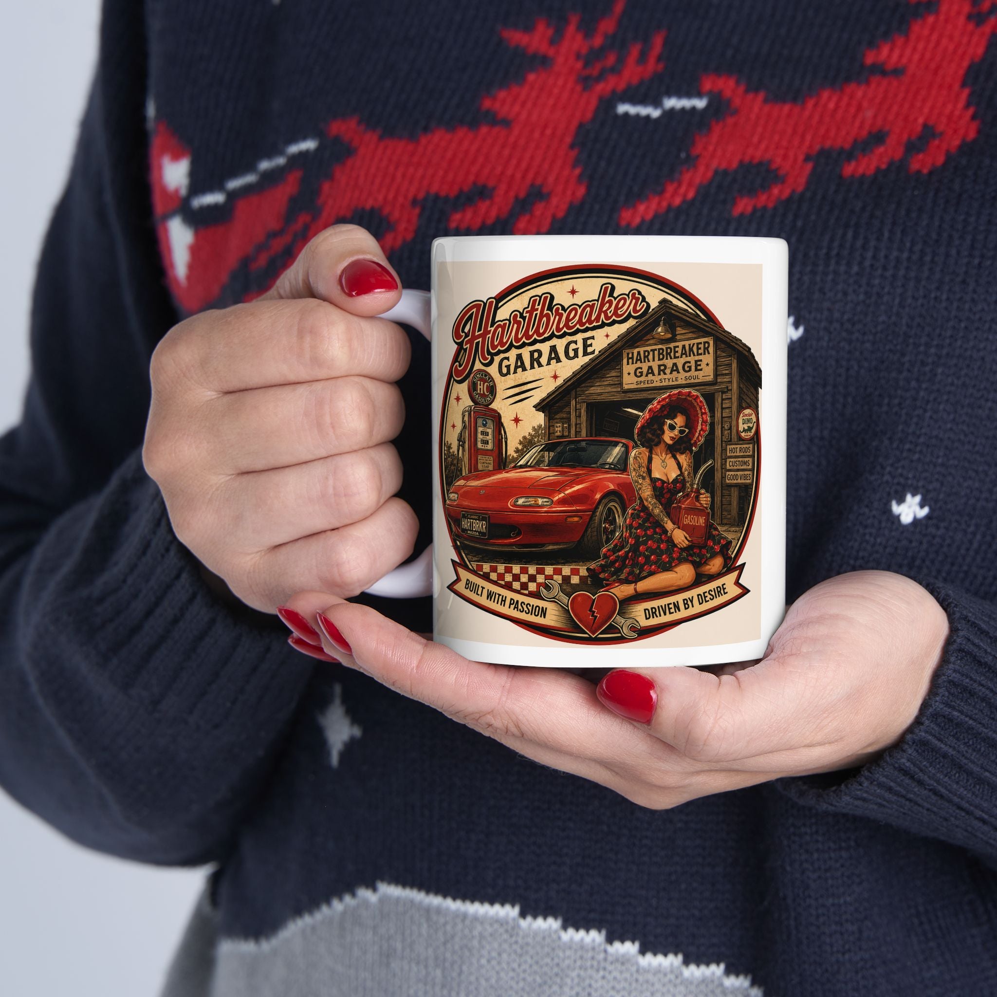Vintage Hartbreaker Garage Coffee Mug – Retro Auto Mechanic Workshop Design (11oz, 15oz)