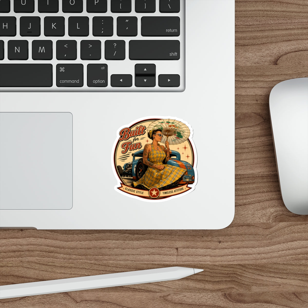 Built for Fun Hartbreaker Garage pinup car sticker | Die-Cut Sticker