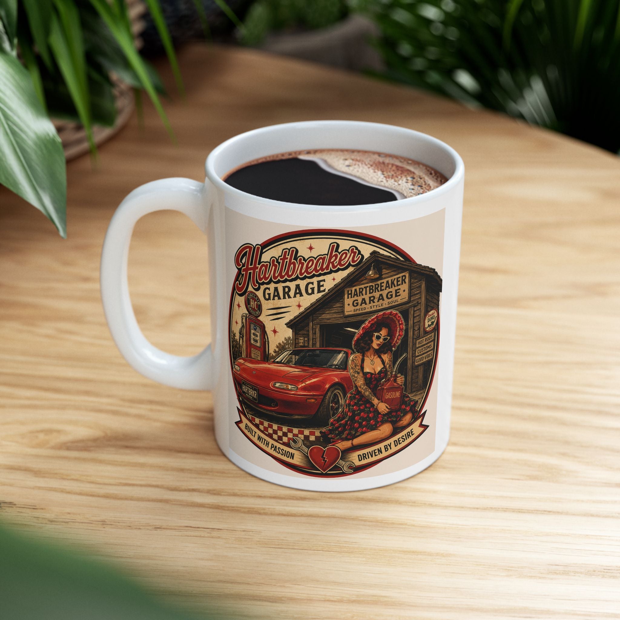 Vintage Hartbreaker Garage Coffee Mug – Retro Auto Mechanic Workshop Design (11oz, 15oz)