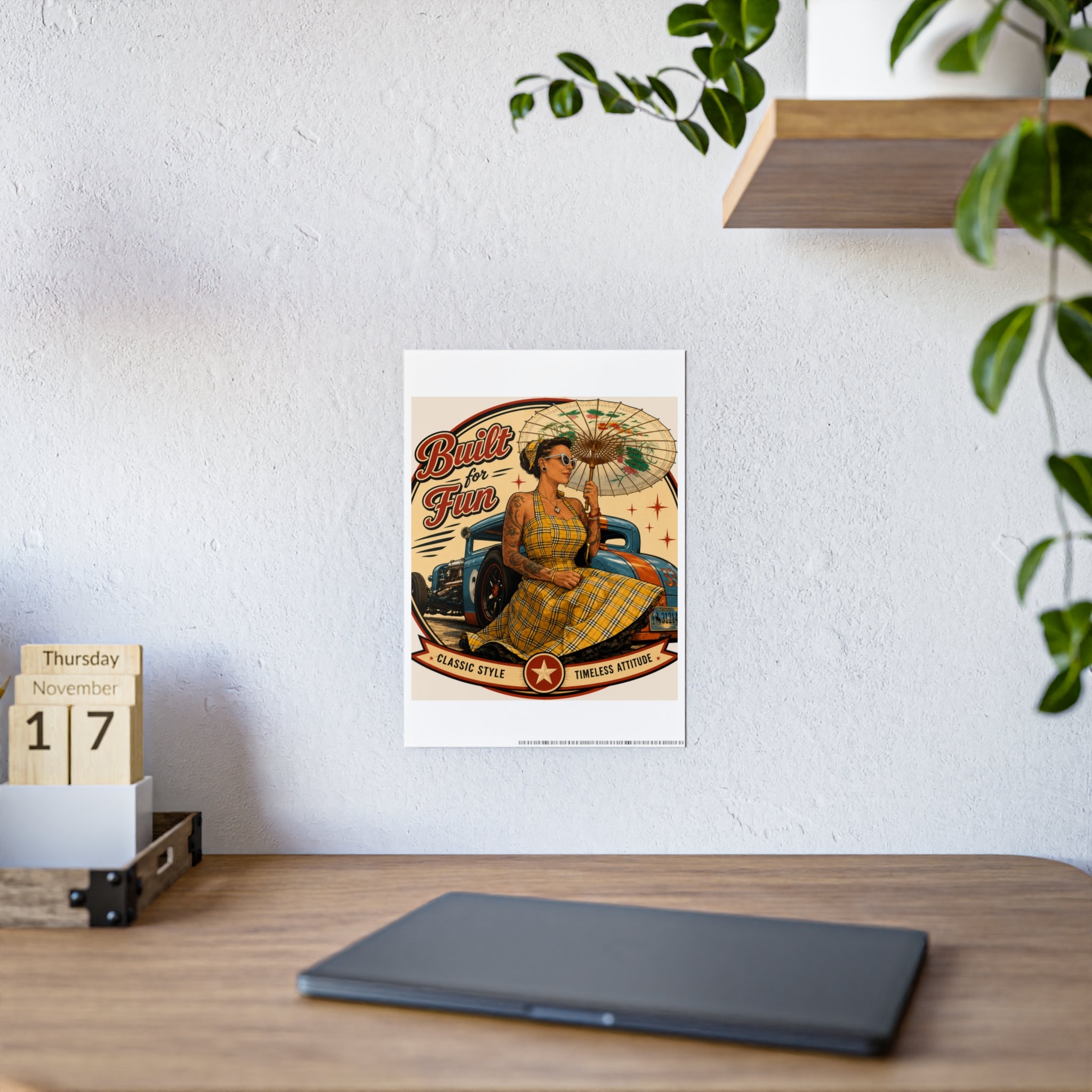 Built for Fun Heartbreaker Garage Illustration Poster | Gloss Poster