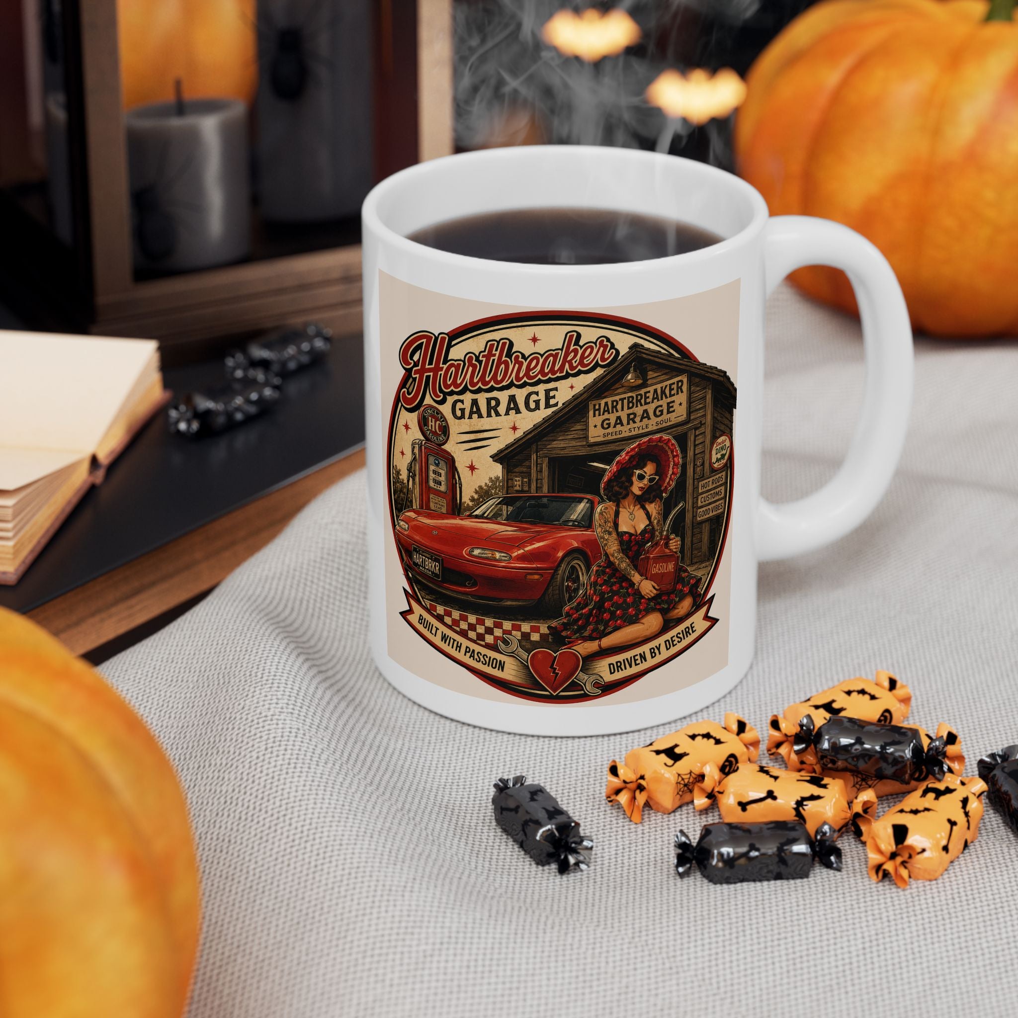 Vintage Hartbreaker Garage Coffee Mug – Retro Auto Mechanic Workshop Design (11oz, 15oz)