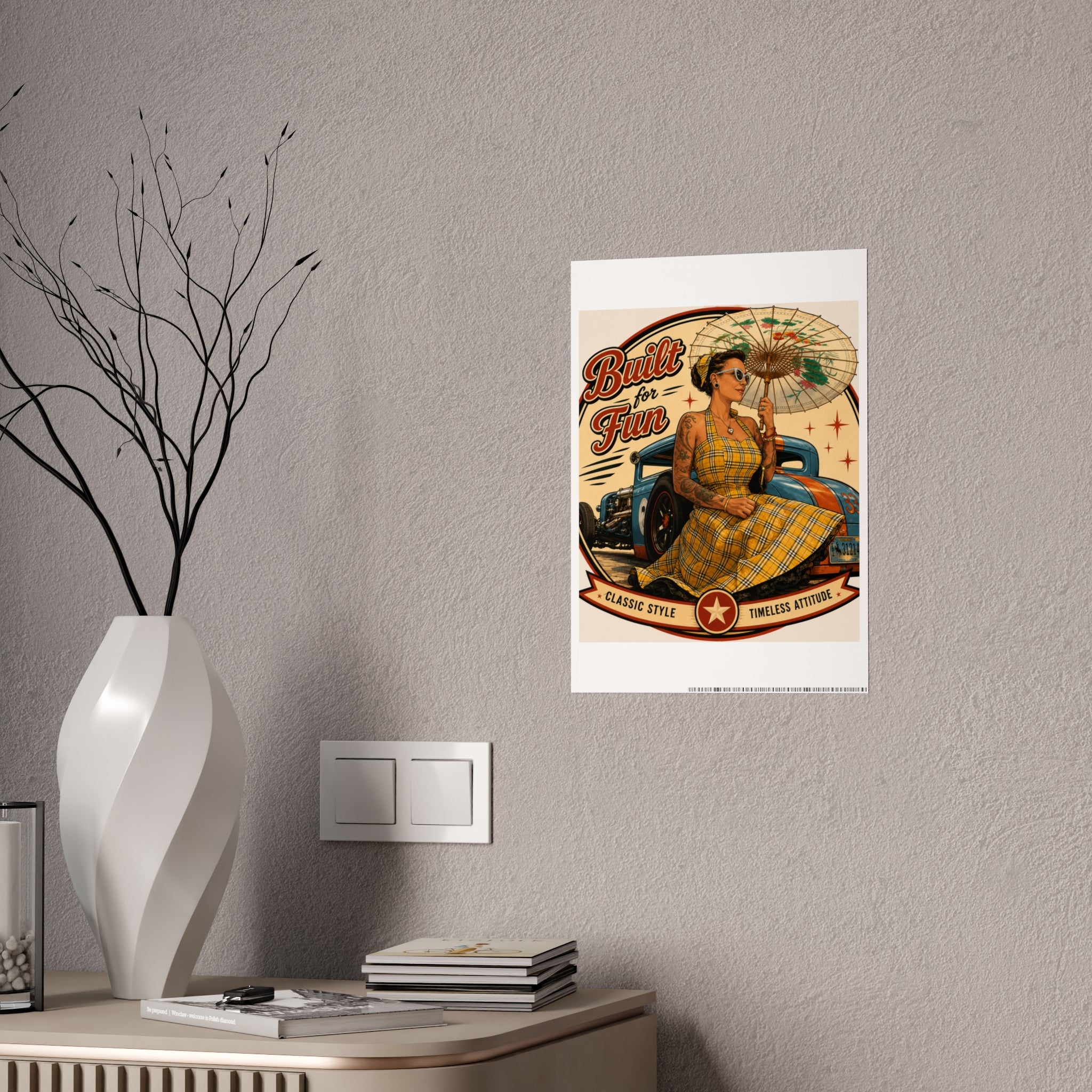 Built for Fun Heartbreaker Garage Illustration Poster | Gloss Poster