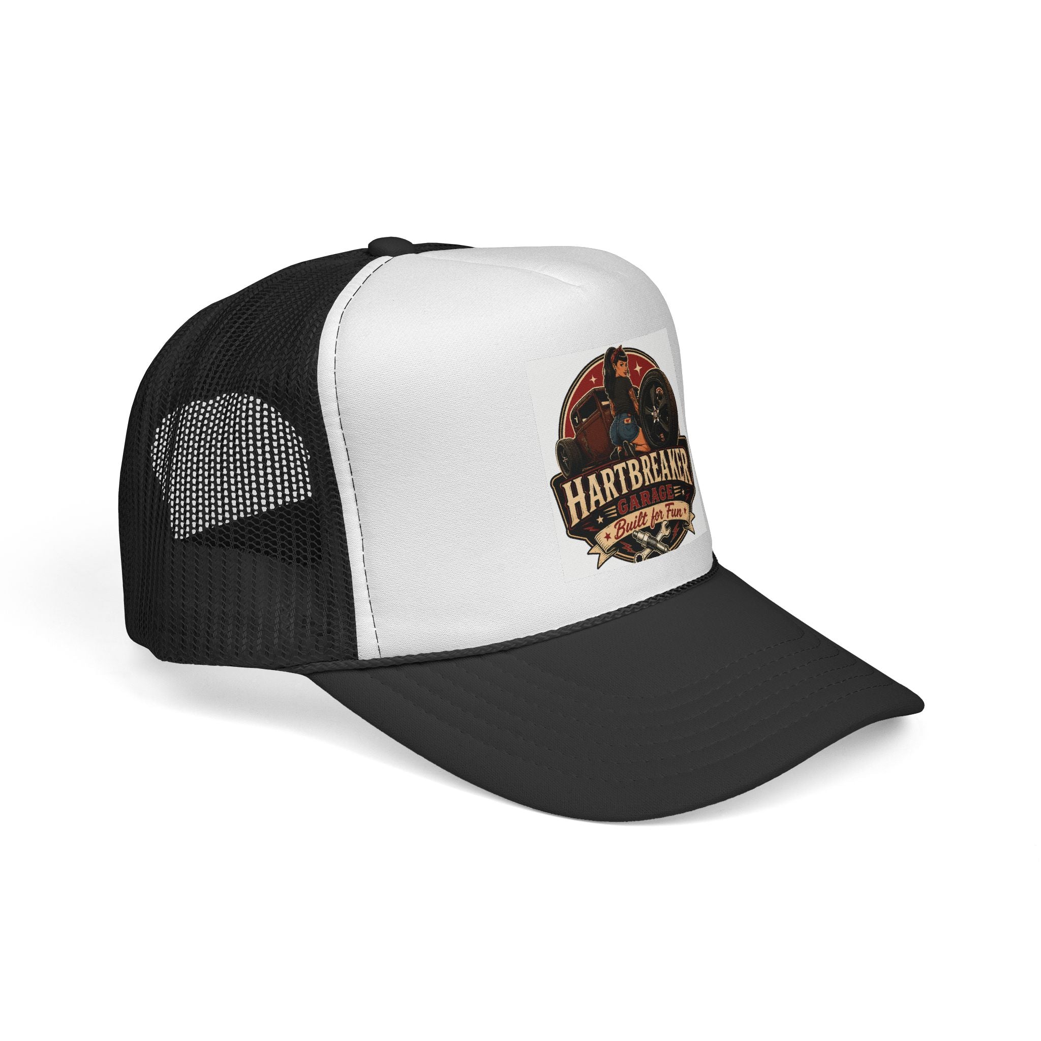 Trucker Cap — 'Hartbreaker Built for Fun' Vintage Motorcycle Mesh Hat