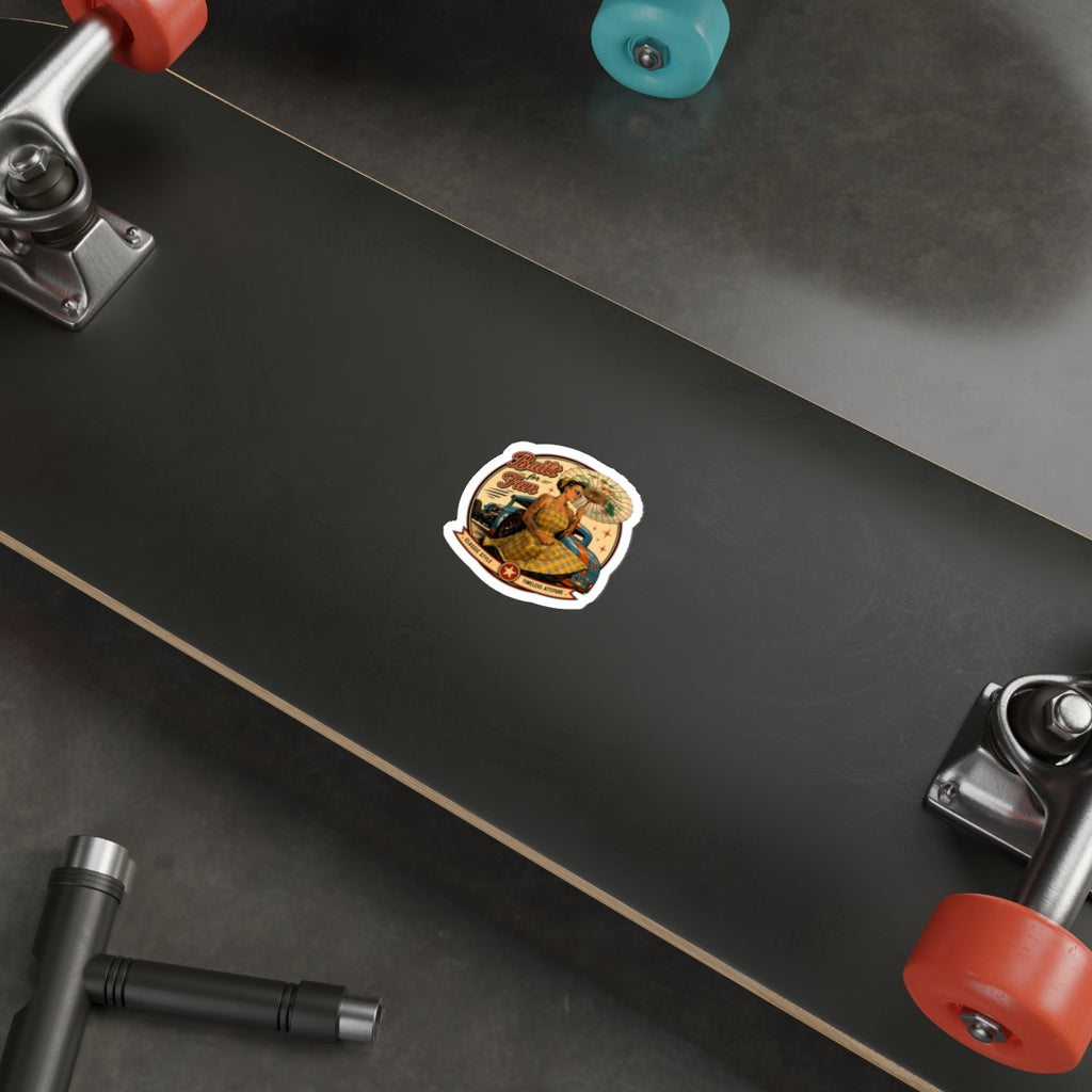 Built for Fun Hartbreaker Garage pinup car sticker | Die-Cut Sticker