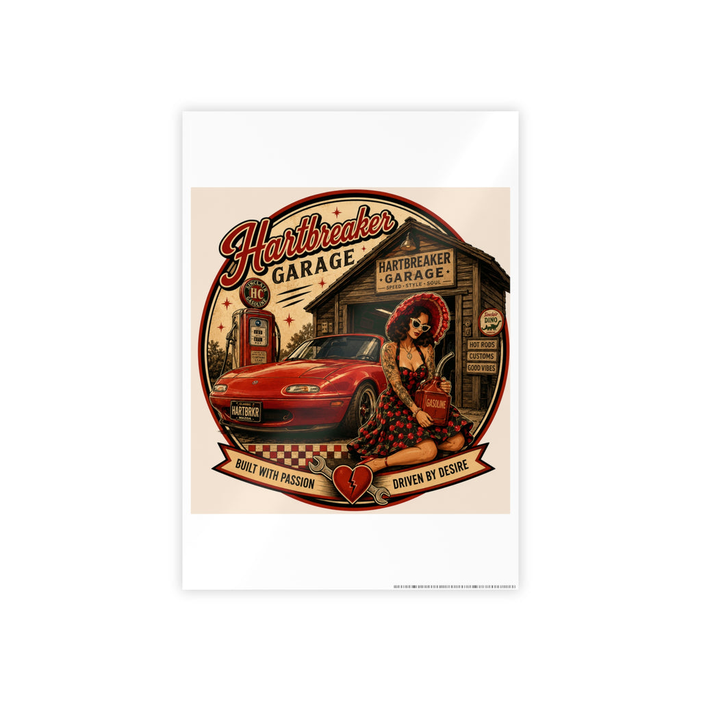Vintage Heartbreaker Garage Illustration Poster | Gloss Poster
